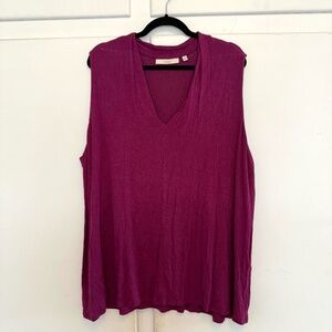 Sejour Purple Sleeveless Blouse Top Size 3x
